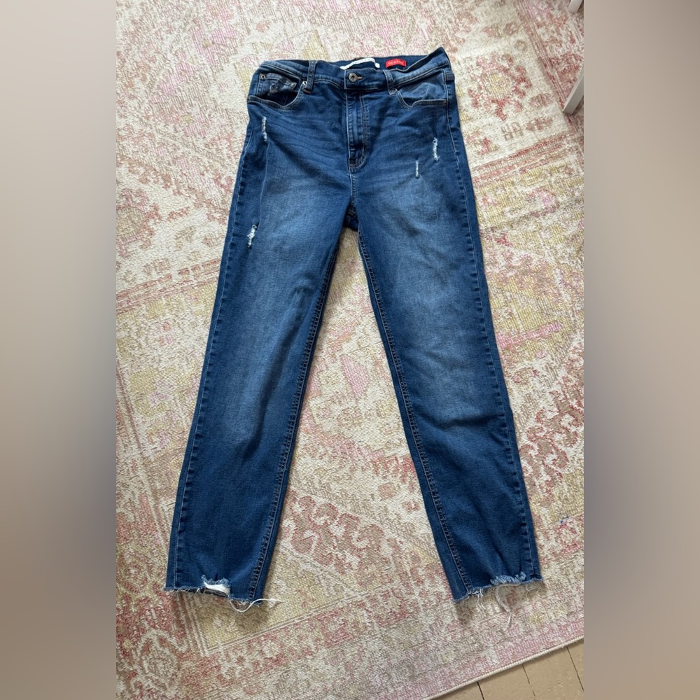 Celebrity Pink Dark Blue Cropped Jeans